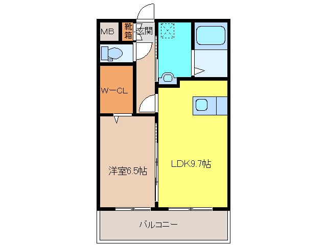 宮崎市稗原町のマンションの間取り