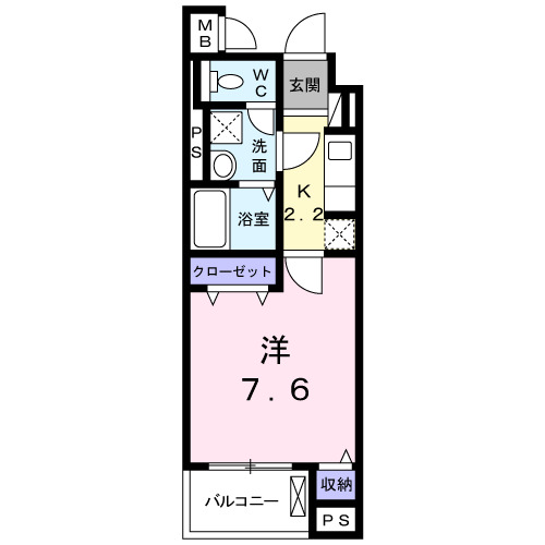 北九州市八幡西区三ケ森のマンションの間取り