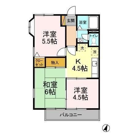 市川市本北方のアパートの間取り