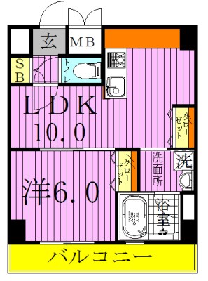 八潮市大瀬のマンションの間取り