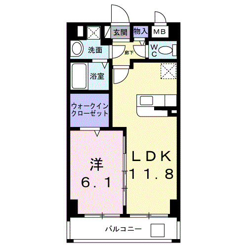 Ｍ’ｓファミーユ泉崎の間取り