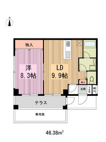 ゼフィルスB棟の間取り