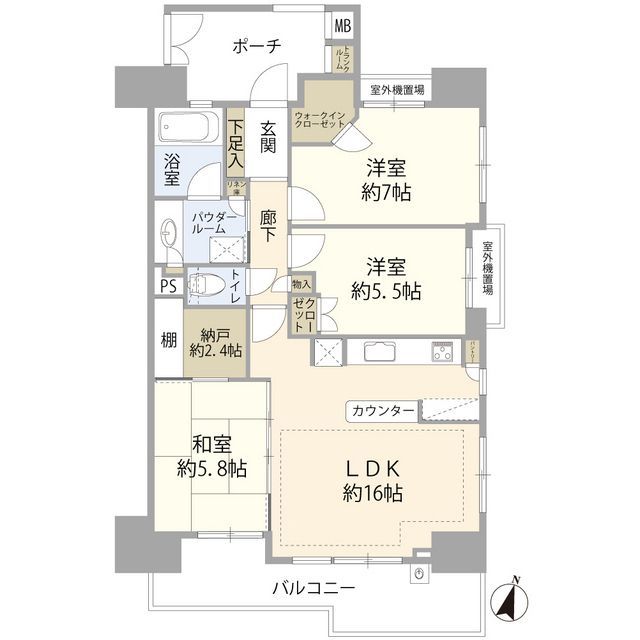 クラルテ中村橋の間取り