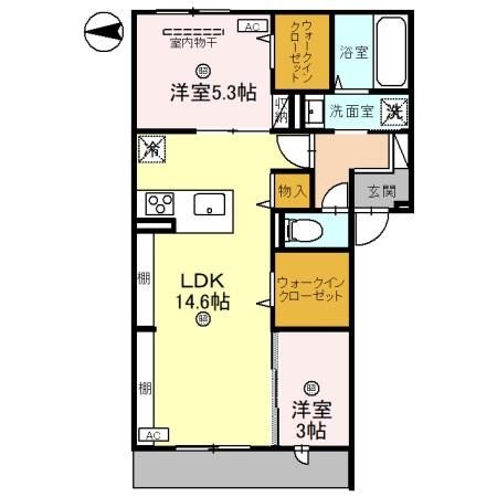 仮称）D-room新家2丁目の間取り