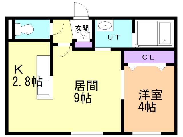 LA　Conforto厚別西(B棟)の間取り