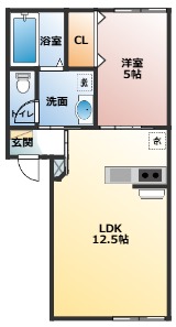 シャンテ経田Iの間取り