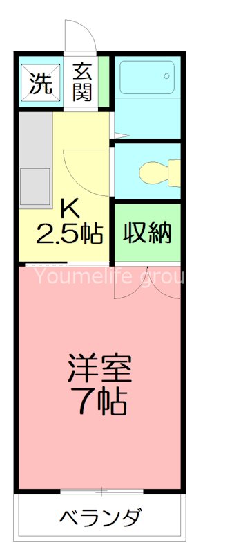 伊勢原市笠窪のアパートの間取り