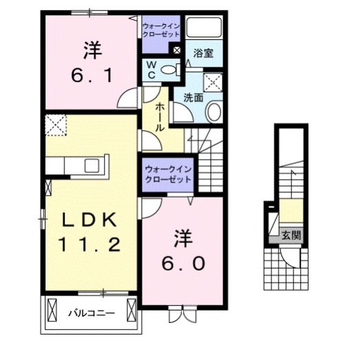 Ｌａｋｅ　Ｗｅｓｔ　西の湖　Iの間取り