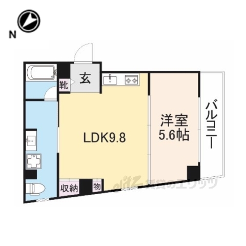 枚方市新町のマンションの間取り