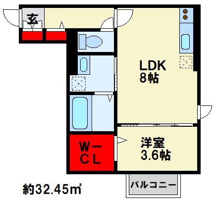 Polonia MatsubaraA棟の間取り