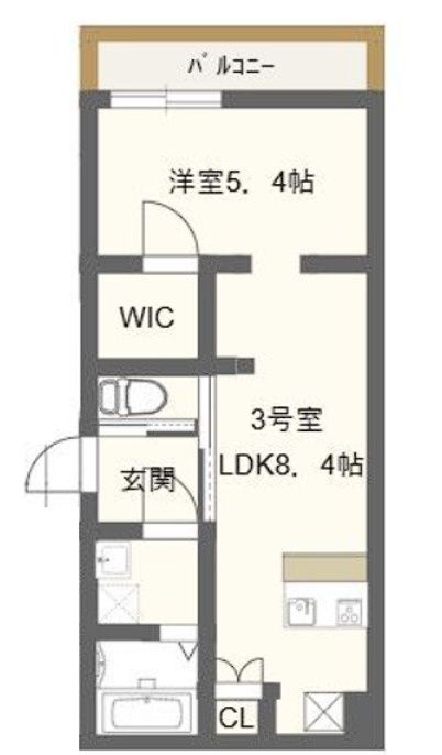 千葉市中央区登戸のアパートの間取り