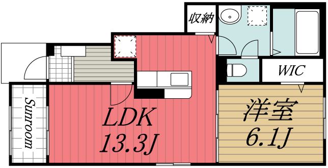 印西市草深のアパートの間取り