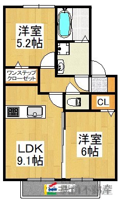 セジュール・アルジェント　Ｂ棟の間取り