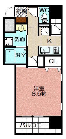 アースコートＹ｀ｓシティ片野新町の間取り