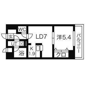 札幌市中央区南三条西のマンションの間取り