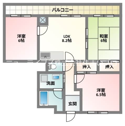 寝屋川市萱島信和町のマンションの間取り