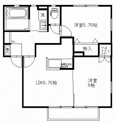 スペランツＤ（ペット仕様）の間取り