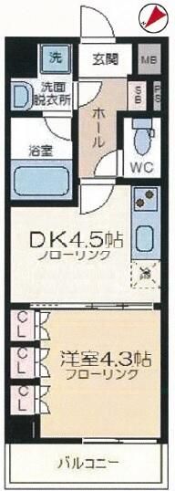 江東区越中島のマンションの間取り