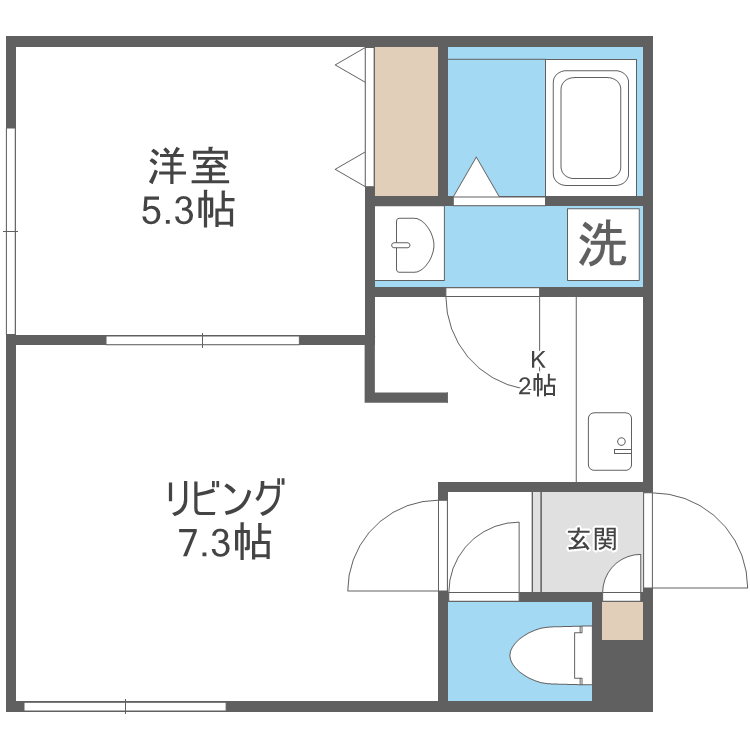 EXOR本通(エクソール本通)の間取り