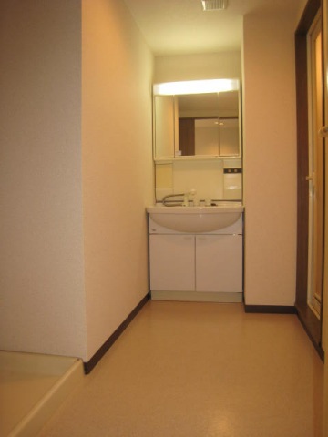 洗面設備　写真は別号室のものです。