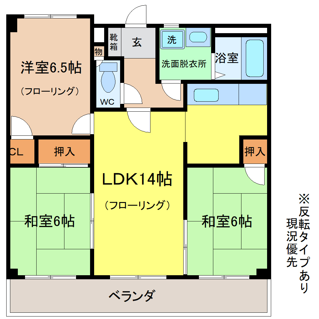 サザンブライト城南の間取り