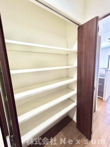 収納　たっぷりとした収納スペースです