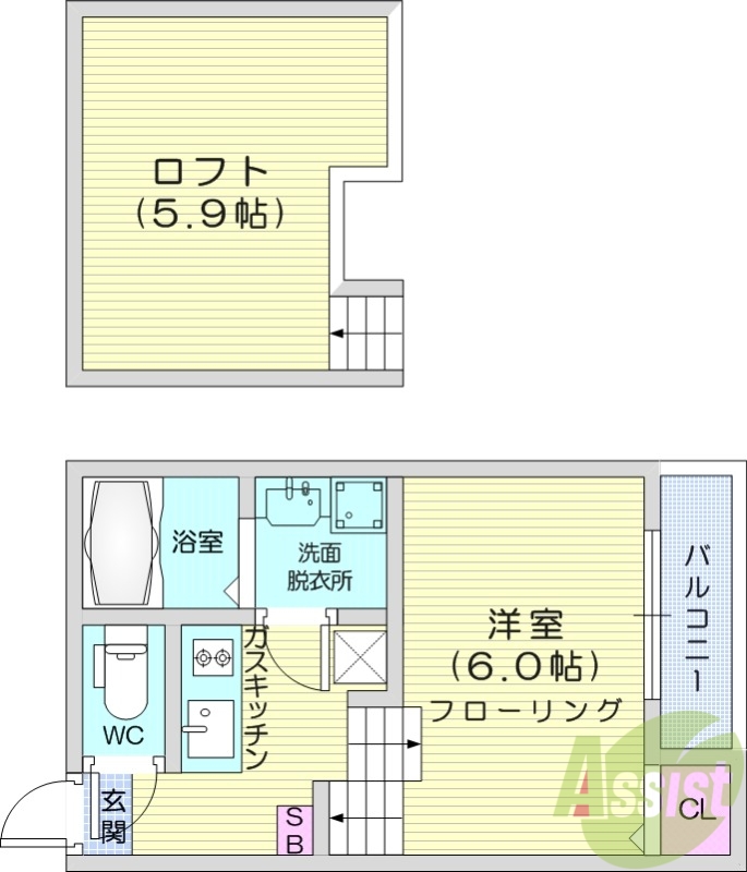 LEGARE卸町の間取り写真