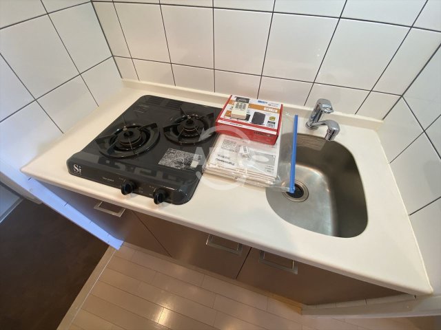 キッチン　アーデン谷町　2口ガスシステムキッチン