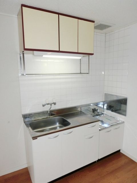 キッチン　２口ガスコンロ設置可能なキッチンです。