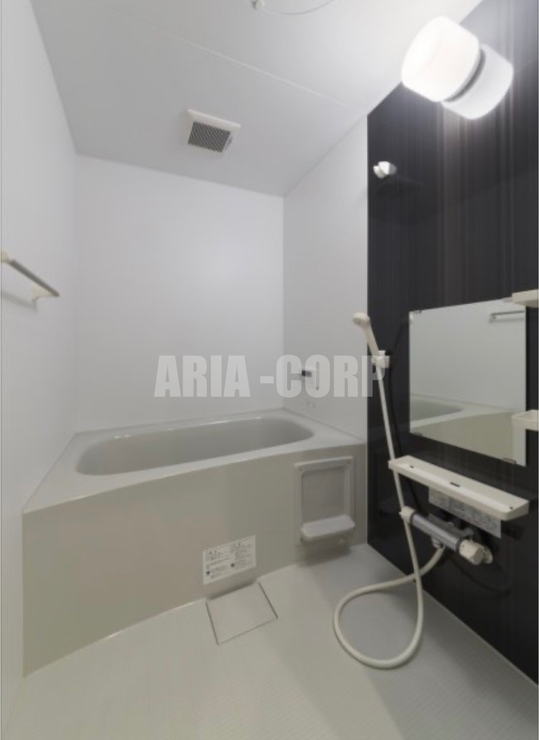 バス・シャワールーム　追い焚き機能付。カラーパネル採用でお洒落なバスルーム。