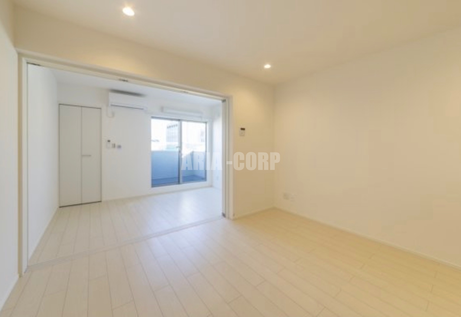 居室・リビング　白を基調としたお洒落なお部屋！奥行きたっぷりの空間です♪