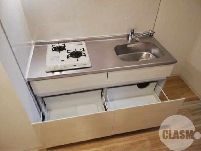 キッチン　２口コンロ付き♪