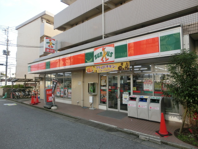 コンビニ　サンクス原木中山店（コンビニ）まで458m