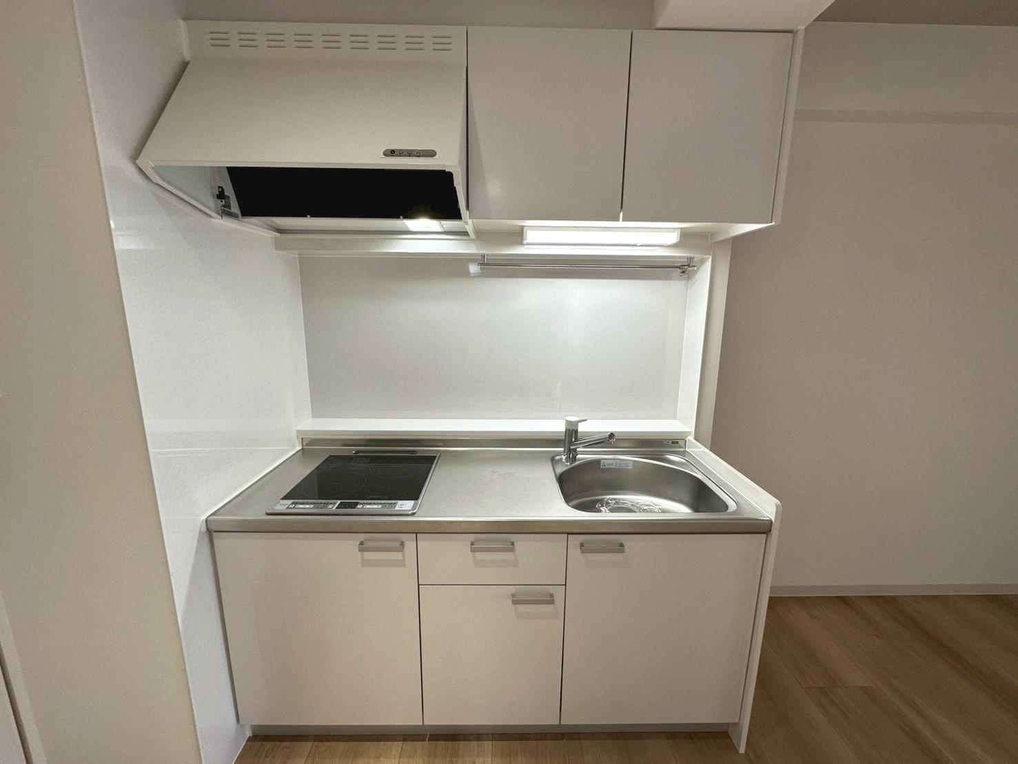 キッチン　２口IHコンロ付のキッチンです