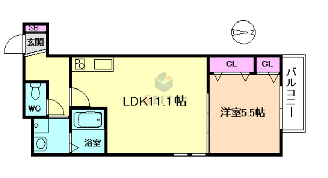 フジパレス服部西町II番館の間取り写真