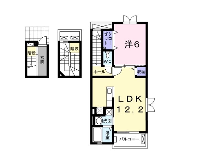 東武東上線 志木駅 バス乗車時間：10分 最寄りバス停で下車 徒歩3分 3階建 築13年の間取り写真