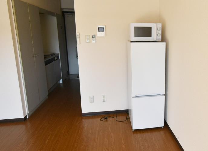 建物外観　電子レンジ・冷蔵庫設置しました（設置場所等は現況優先になりま