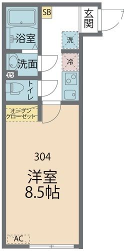 小田急小田原線 小田急相模原駅 徒歩6分 3階建 築2年の間取り写真