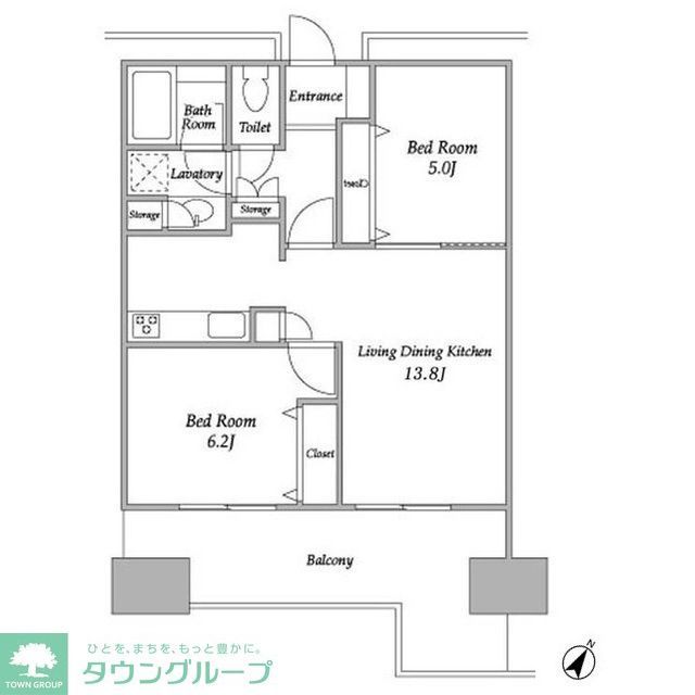 プラザタワー勝どきの間取り写真