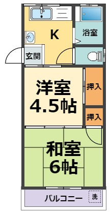 甲陽マンションの間取り