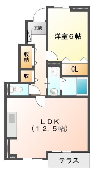 ブリリアント寺家IIＢの間取り