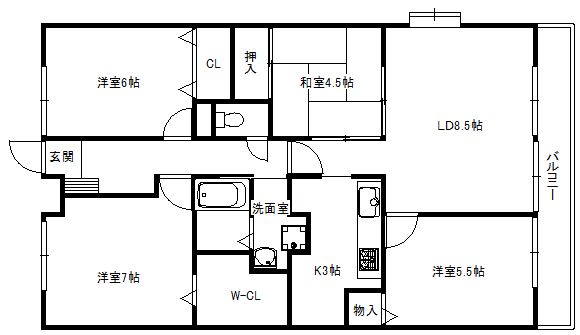 コスモパレスの間取り