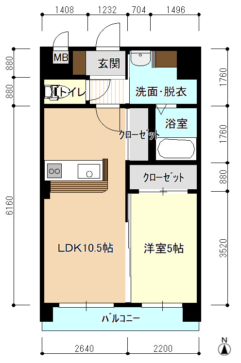 クロスホール弐番館の間取り