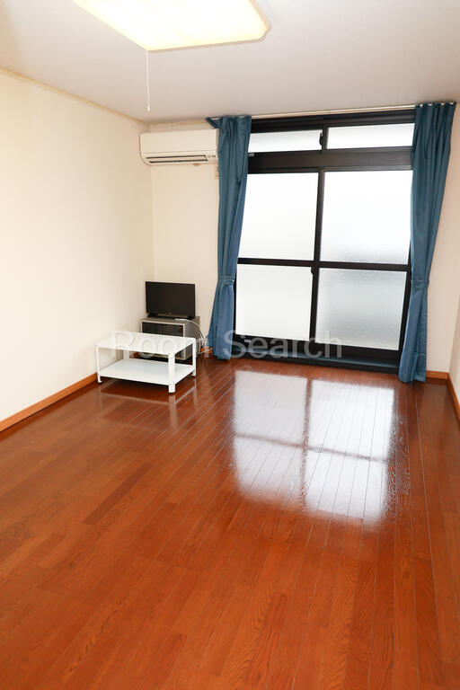 居室・リビング　テレビ、カーテン、エアコン、照明付き