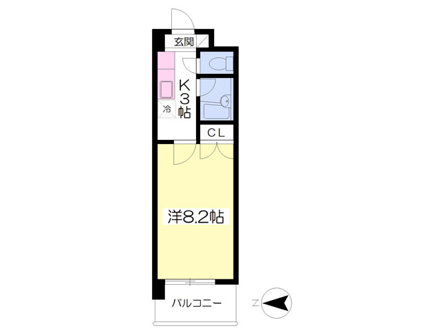 松山市本町のマンションの間取り