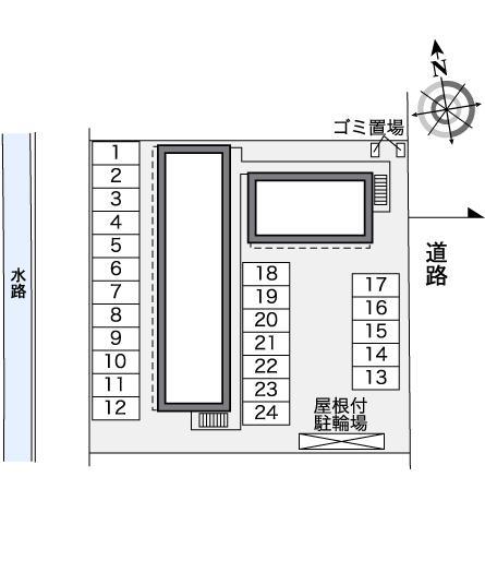 【レオパレスドリームの駐車場】