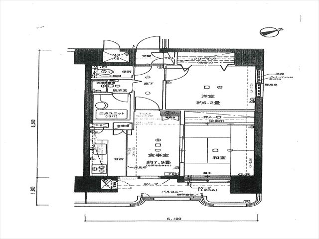 ライオンズマンション会津中央東204号室の間取り