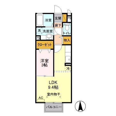 栃木県宇都宮市インターパーク１（アパート）の賃貸物件の間取り
