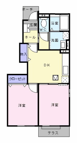 メゾンアンソレイエIの間取り