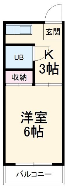 岐阜市洞のアパートの間取り